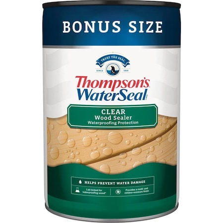 Thompsons WaterSeal Waterproofing VOC Compliant Wood Protector, Clear, 6 Gal. TH.090001-06